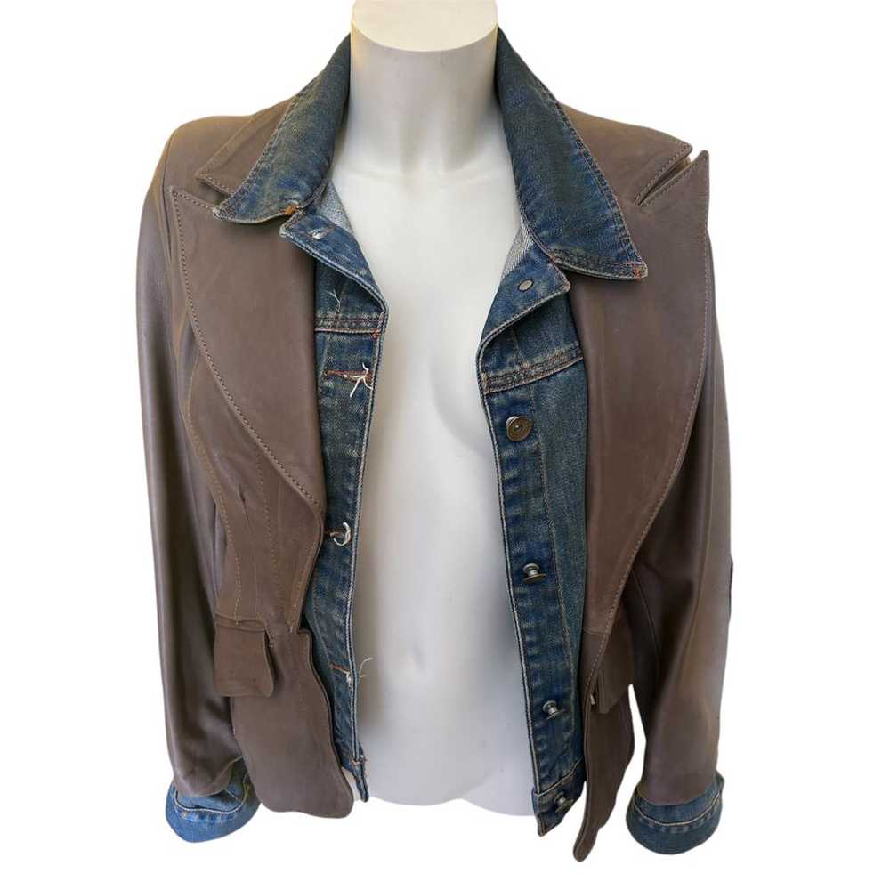 Anna Biagini Leather biker jacket - image 6