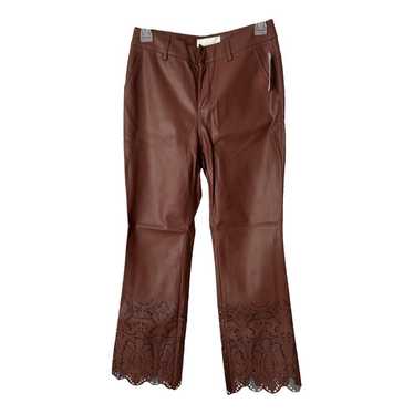 Anthropologie Vegan leather trousers