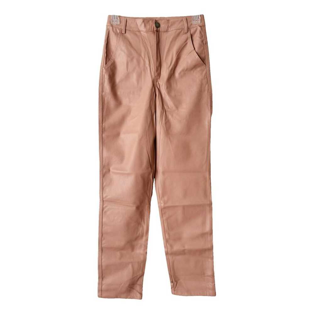 Anthropologie Vegan leather straight pants - image 1