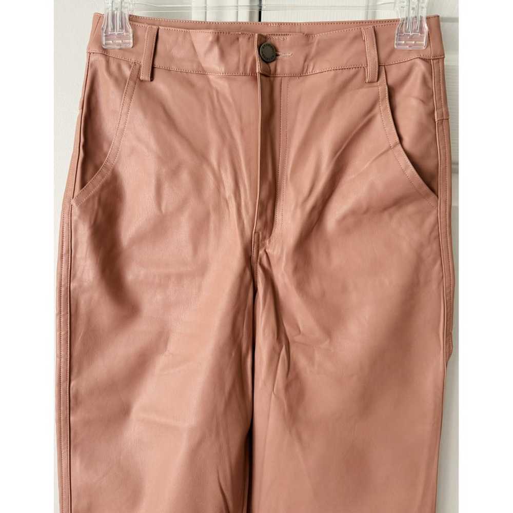 Anthropologie Vegan leather straight pants - image 2