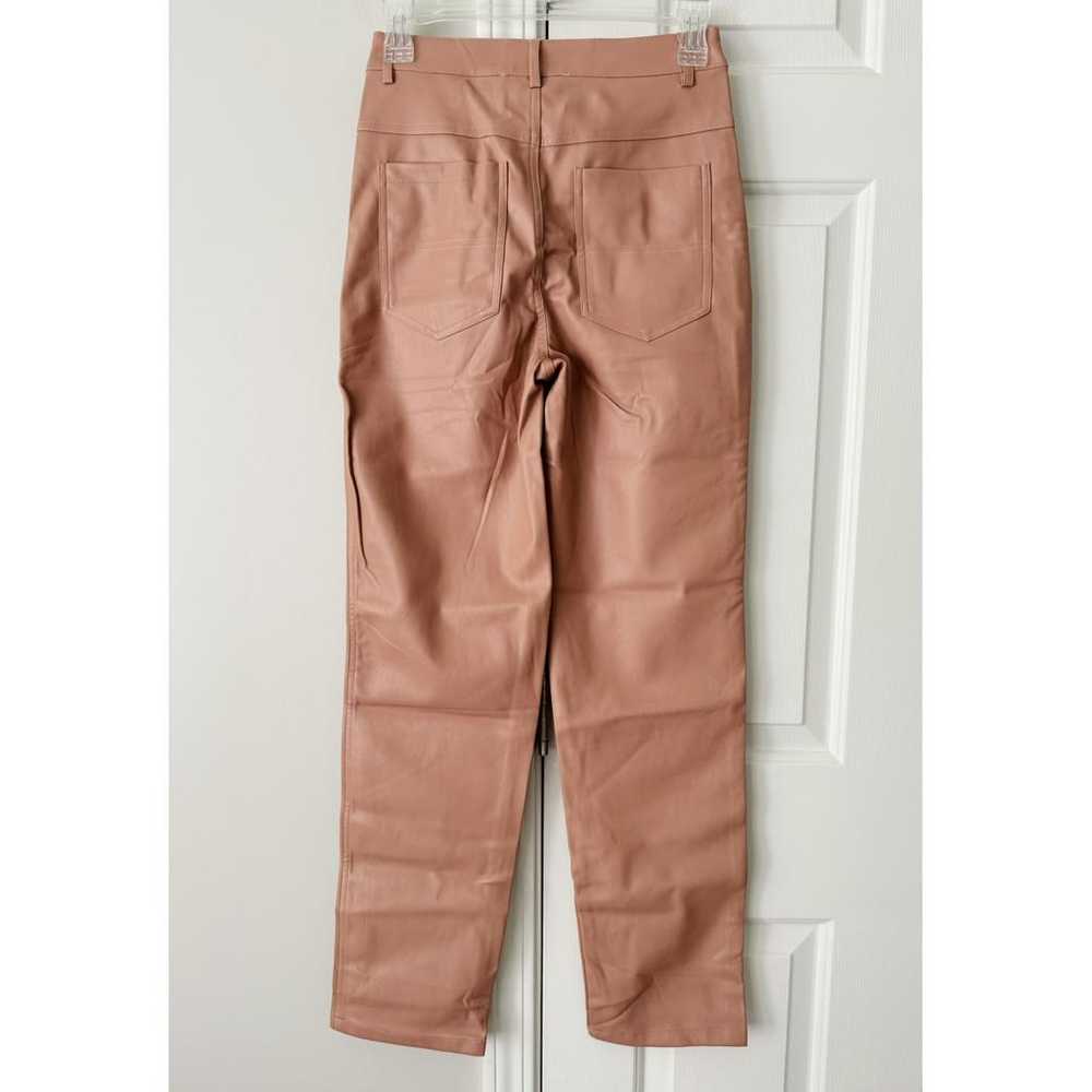 Anthropologie Vegan leather straight pants - image 4