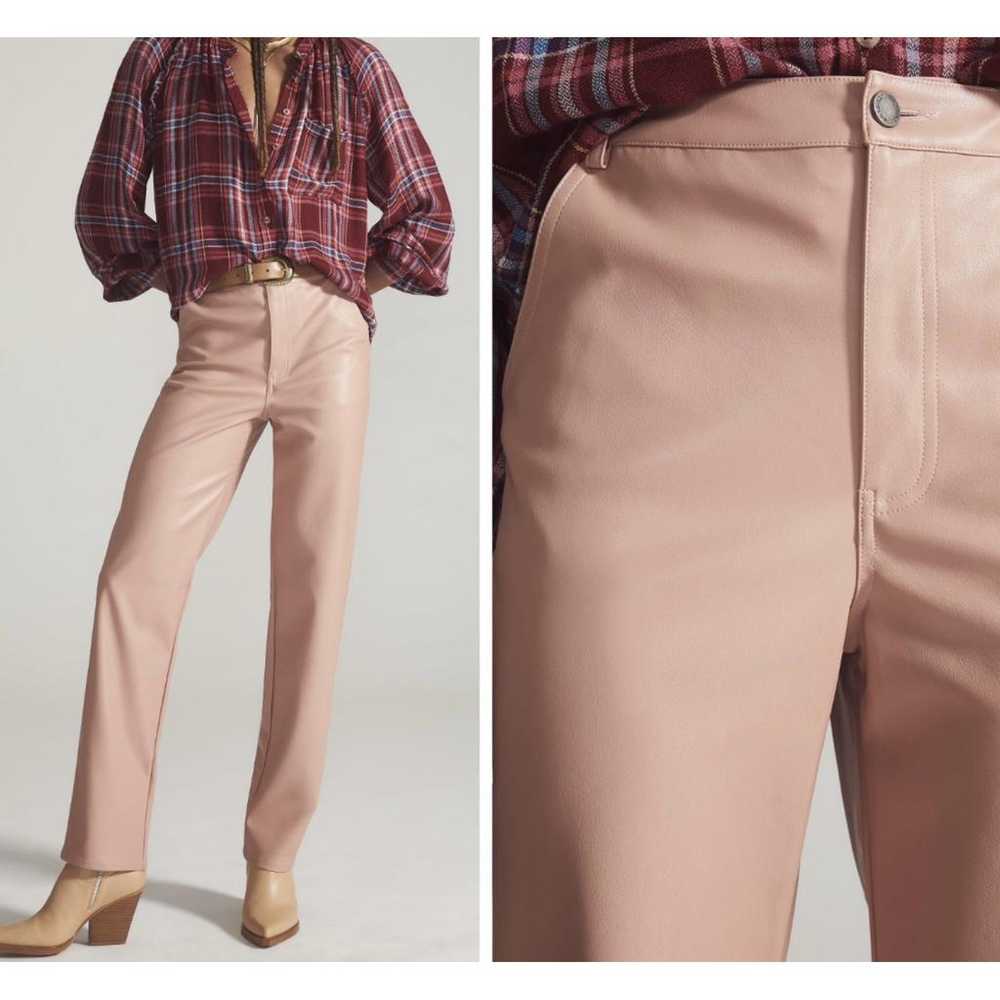 Anthropologie Vegan leather straight pants - image 6