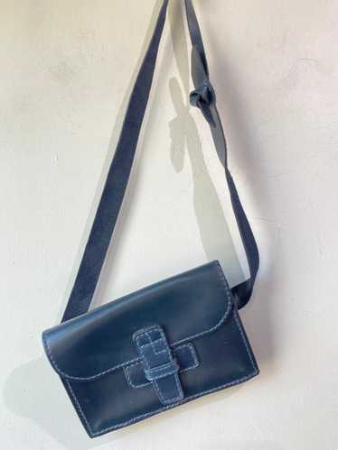 Agnes Baddoo Navy Leather Belt Bag