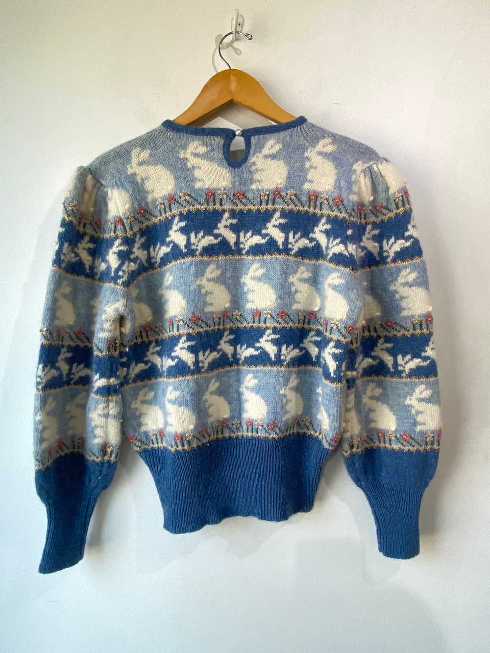 Vintage 1988 Moussie for Susan Bristol Bunny Swea… - image 3