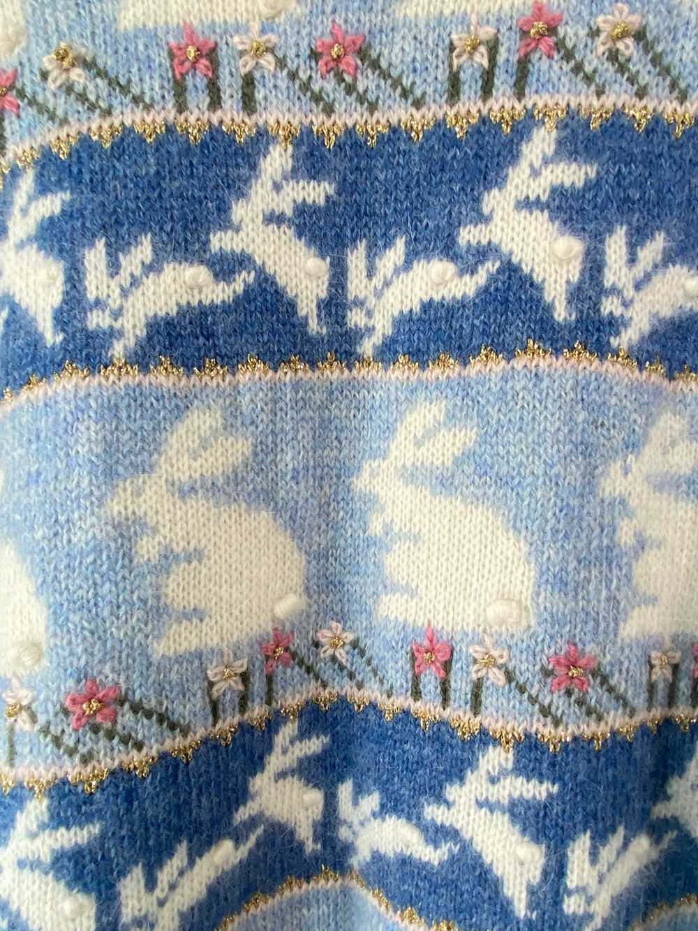 Vintage 1988 Moussie for Susan Bristol Bunny Swea… - image 4