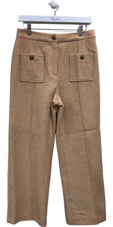 SÉZANE Beige Virgin Wool Emilio Trousers UK 10