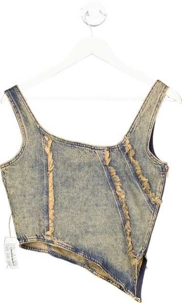 Reclaimed Vintage Blue wash Denim Asymmetric Top U