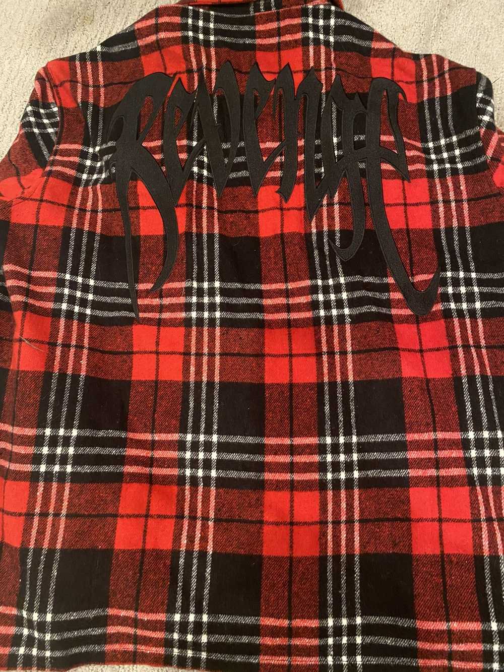 Revenge Revenge Red Embroidered Flannel L - image 4