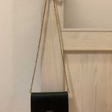 Samantha Thavasa Shoulder Bag Black Synthetic Lea… - image 1