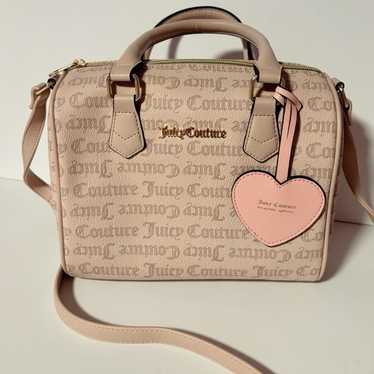 Juicy Couture Beige and Pink Satchel Crossbody Bag