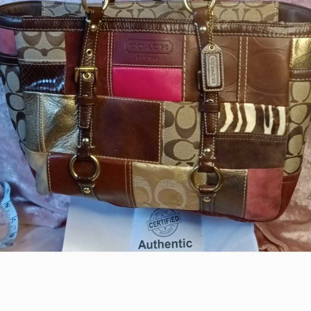 COACH PATCHWORK TOTE BAG - image 1