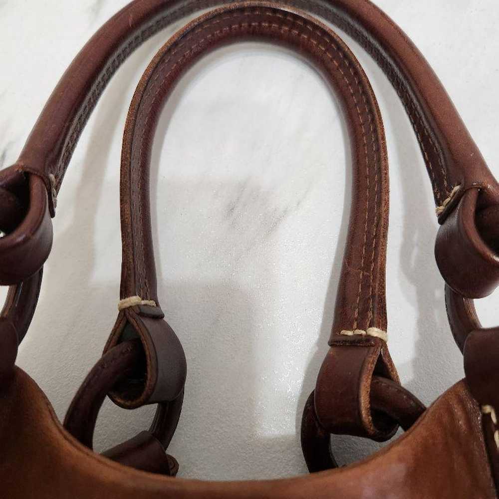 genten tote bag, shoulder strap, handbag, brown - image 9