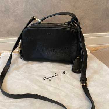 agnès b. Black Leather Shoulder Bag