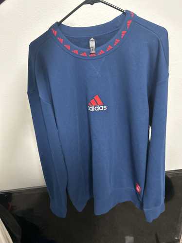 Adidas × Vintage Navy Blue Adidas Soccer Sweatshir