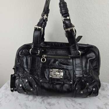 Juicy Couture black leather shoulder bag