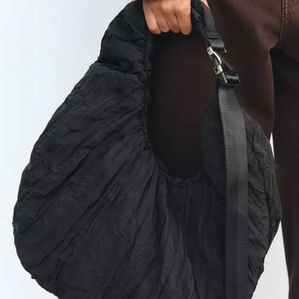 ZARA Oval Handbag Black Y2K Heisei - image 9