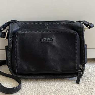 Fossil leather black shoulder bag - image 1