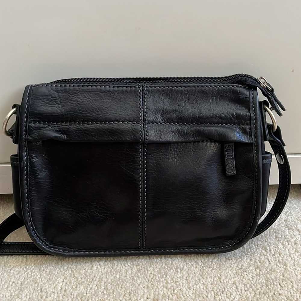 Fossil leather black shoulder bag - image 4