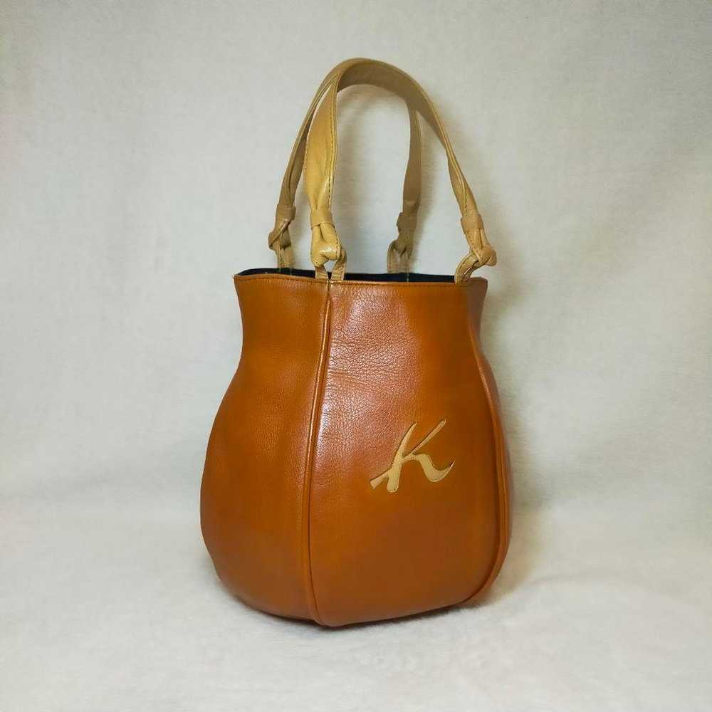 Rare Kitamura leather logo mini handbag. - image 12