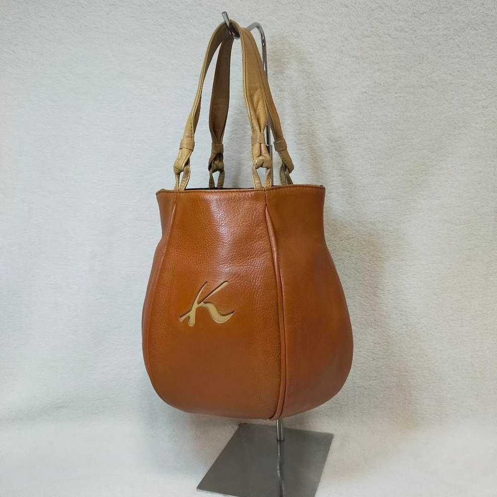 Rare Kitamura leather logo mini handbag. - image 2