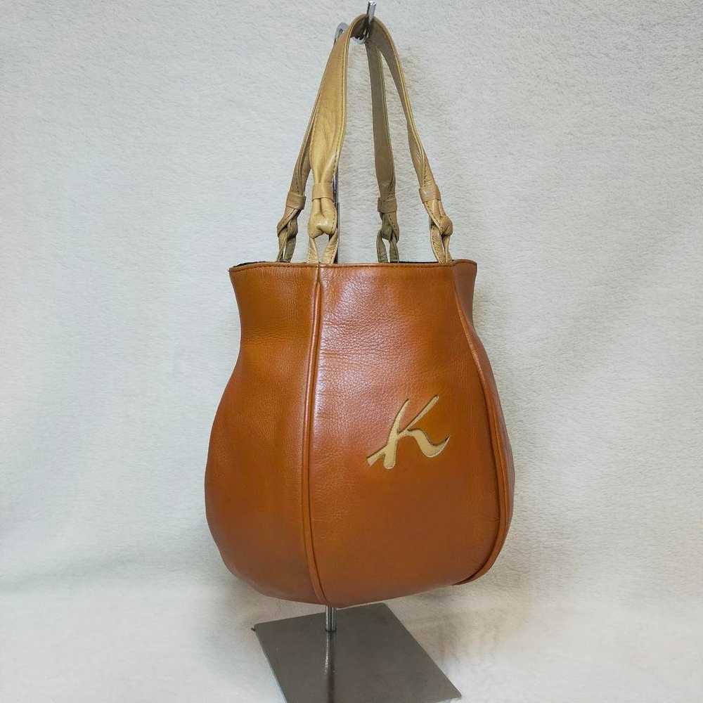 Rare Kitamura leather logo mini handbag. - image 3