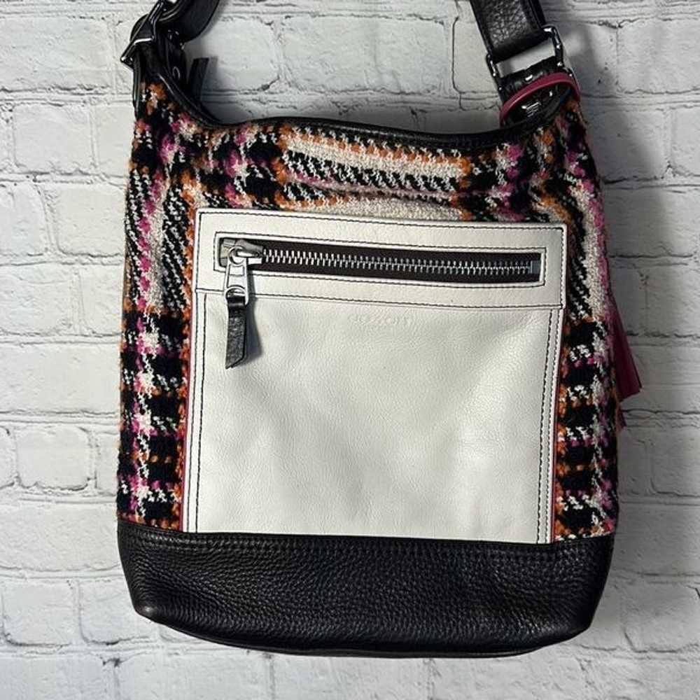 COACH 21146 Legacy Duffle Color Block Wool Leathe… - image 2