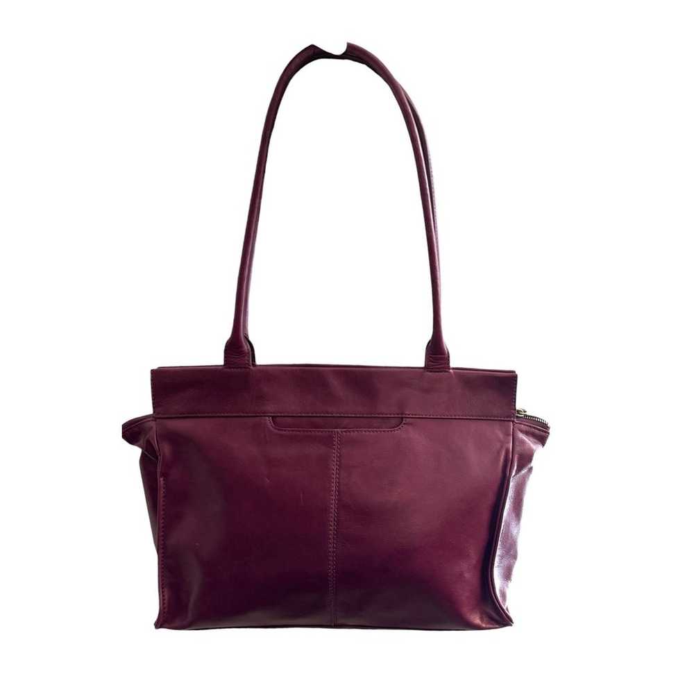 Hobo Seeker Soft Leather Bag Purple Eggplant Flor… - image 11