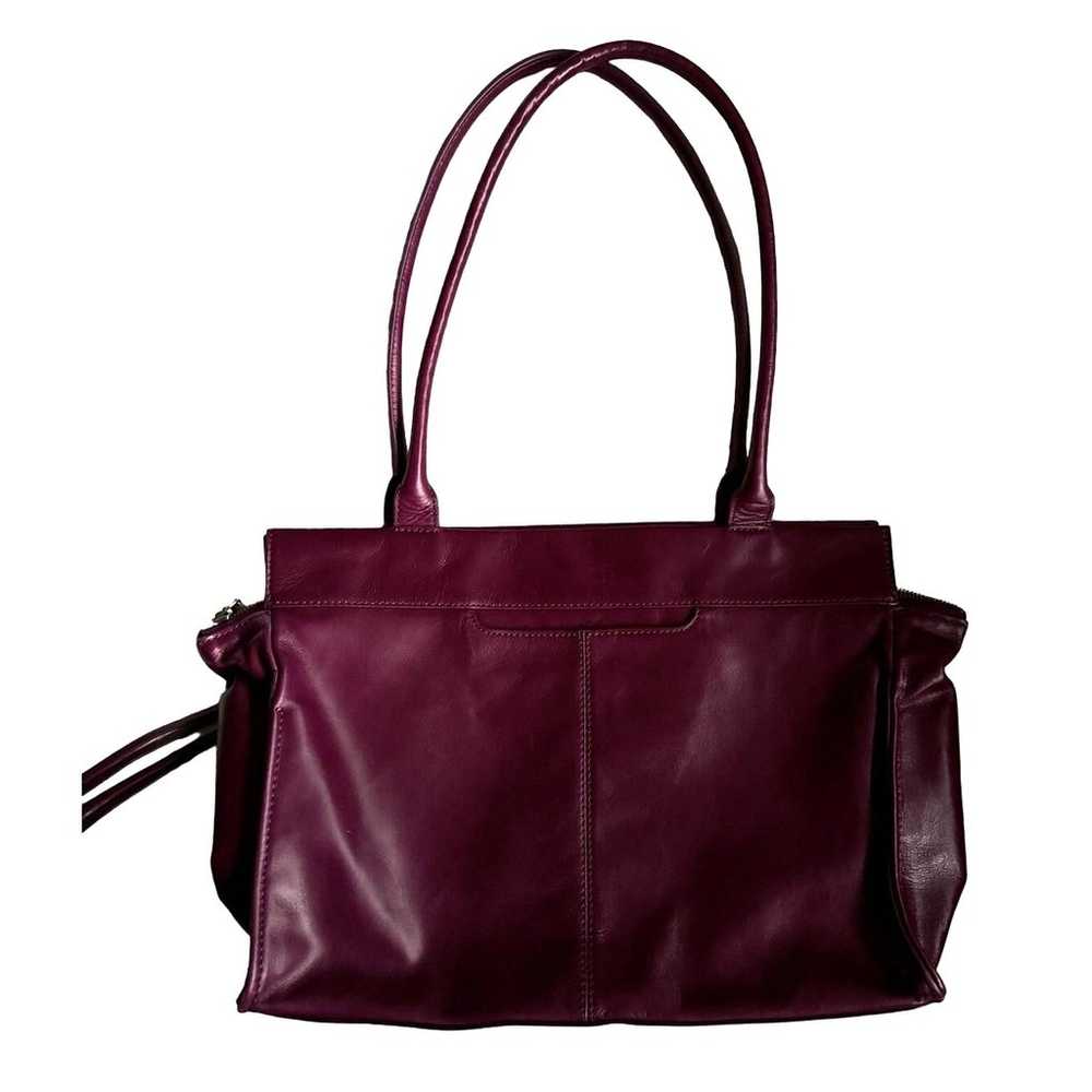 Hobo Seeker Soft Leather Bag Purple Eggplant Flor… - image 3