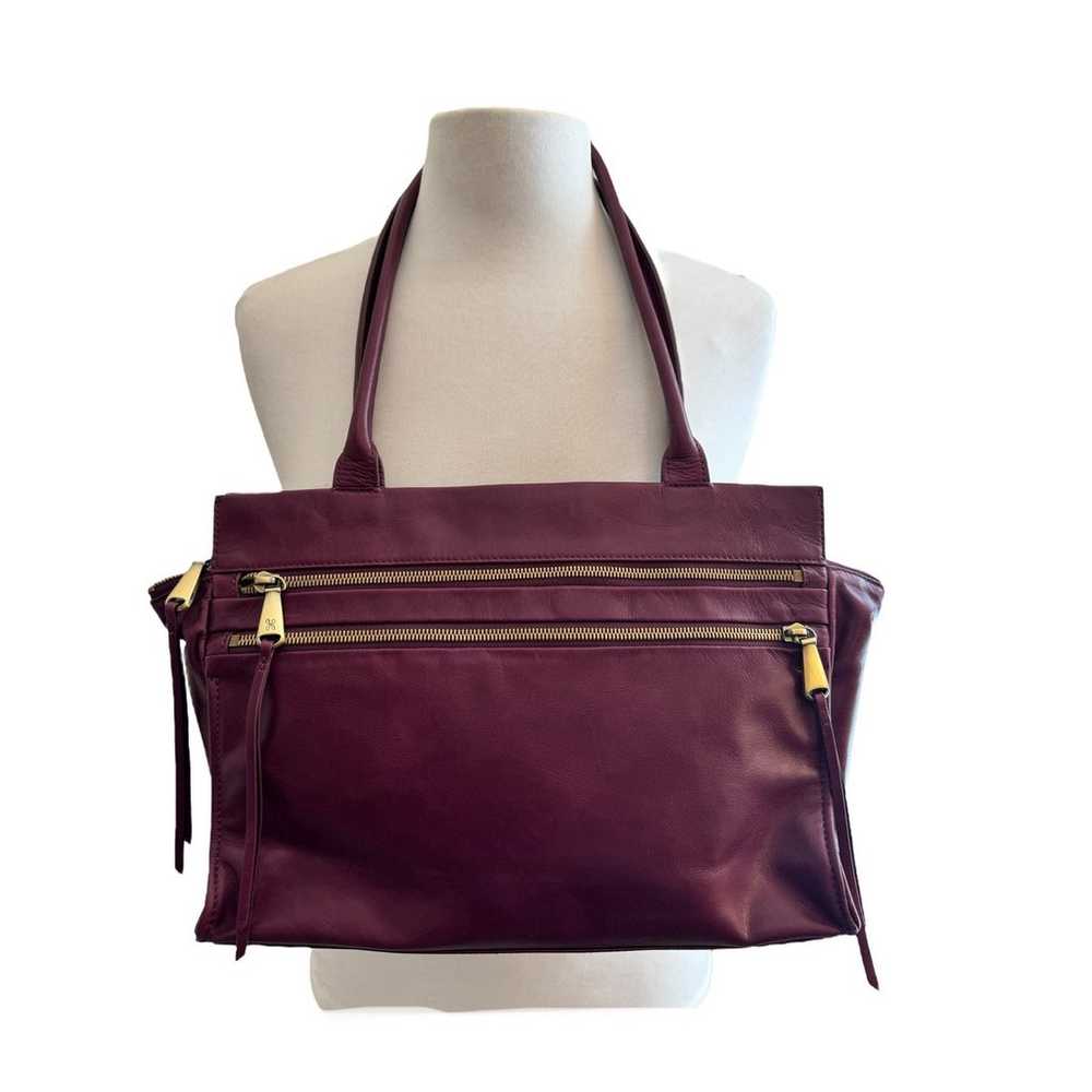 Hobo Seeker Soft Leather Bag Purple Eggplant Flor… - image 5