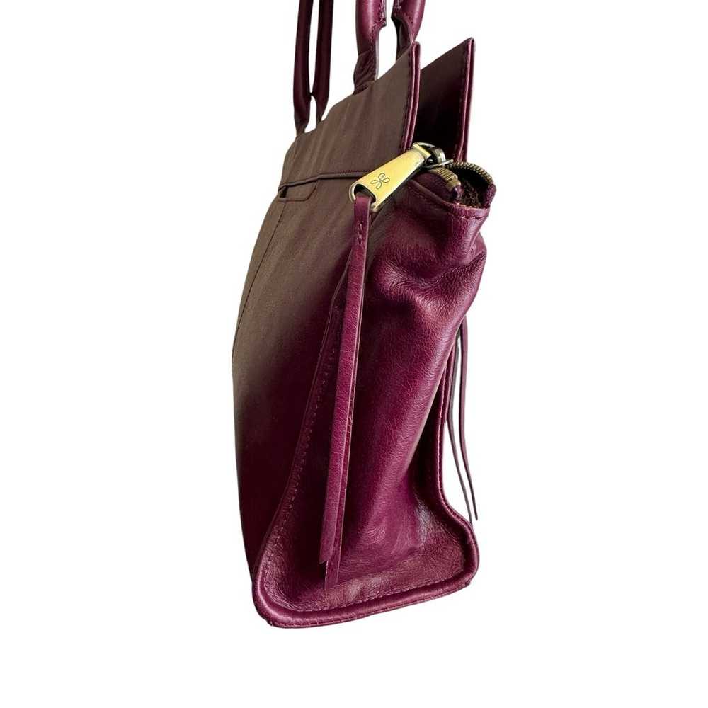 Hobo Seeker Soft Leather Bag Purple Eggplant Flor… - image 6