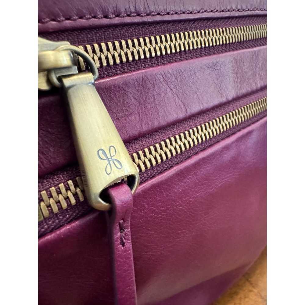 Hobo Seeker Soft Leather Bag Purple Eggplant Flor… - image 7