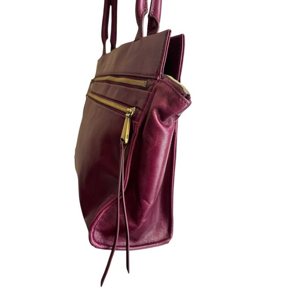 Hobo Seeker Soft Leather Bag Purple Eggplant Flor… - image 8