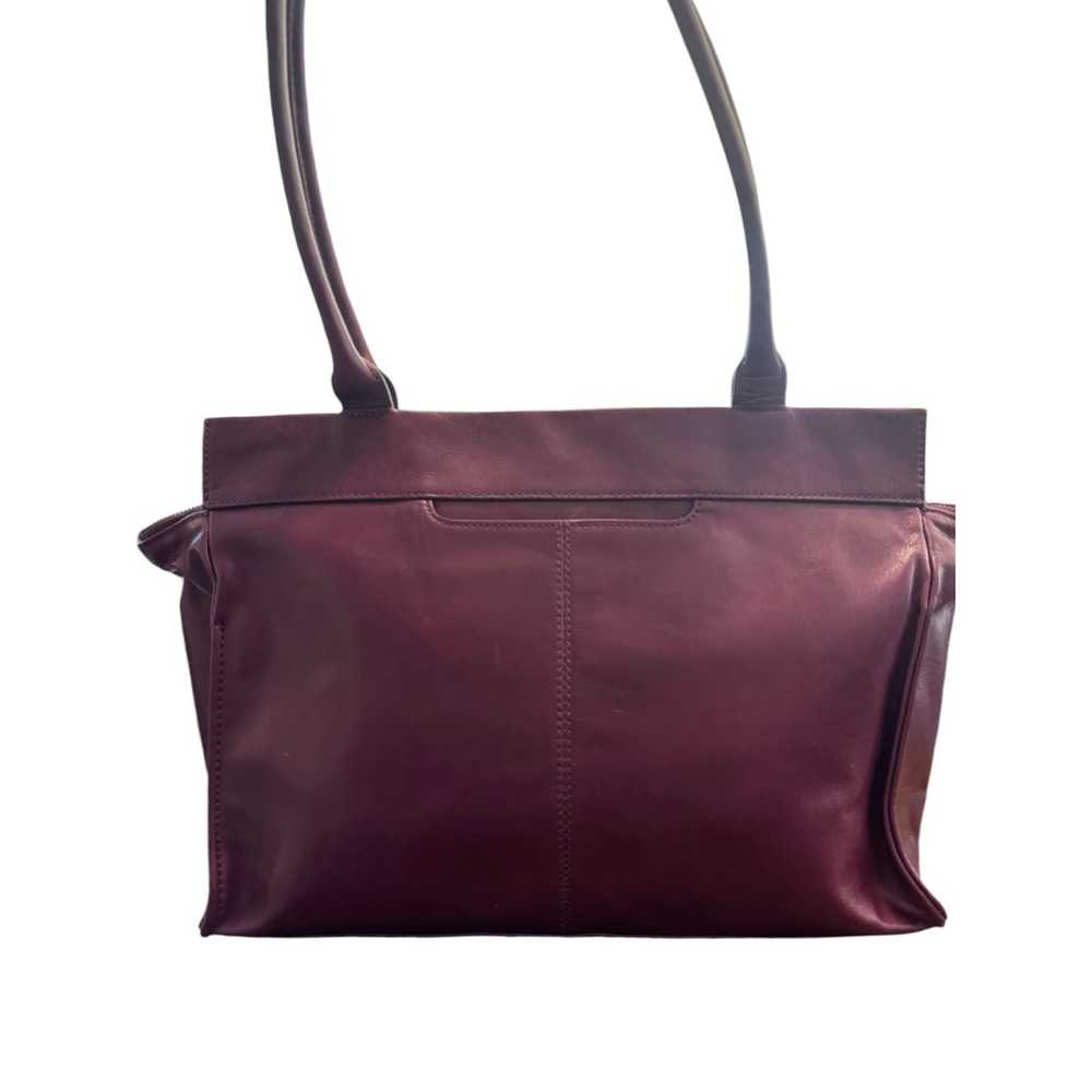 Hobo Seeker Soft Leather Bag Purple Eggplant Flor… - image 9