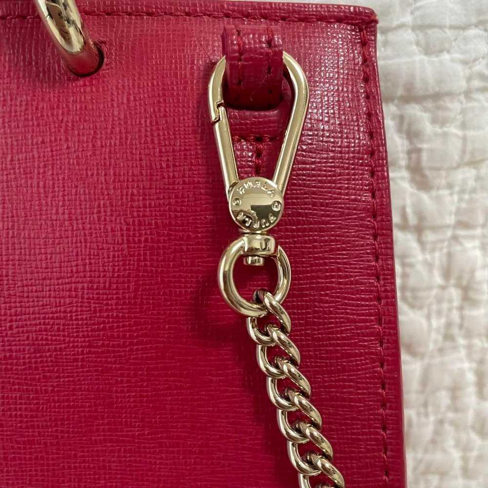 【Excellent condition】FURLA Red Pink Leather Shoul… - image 9