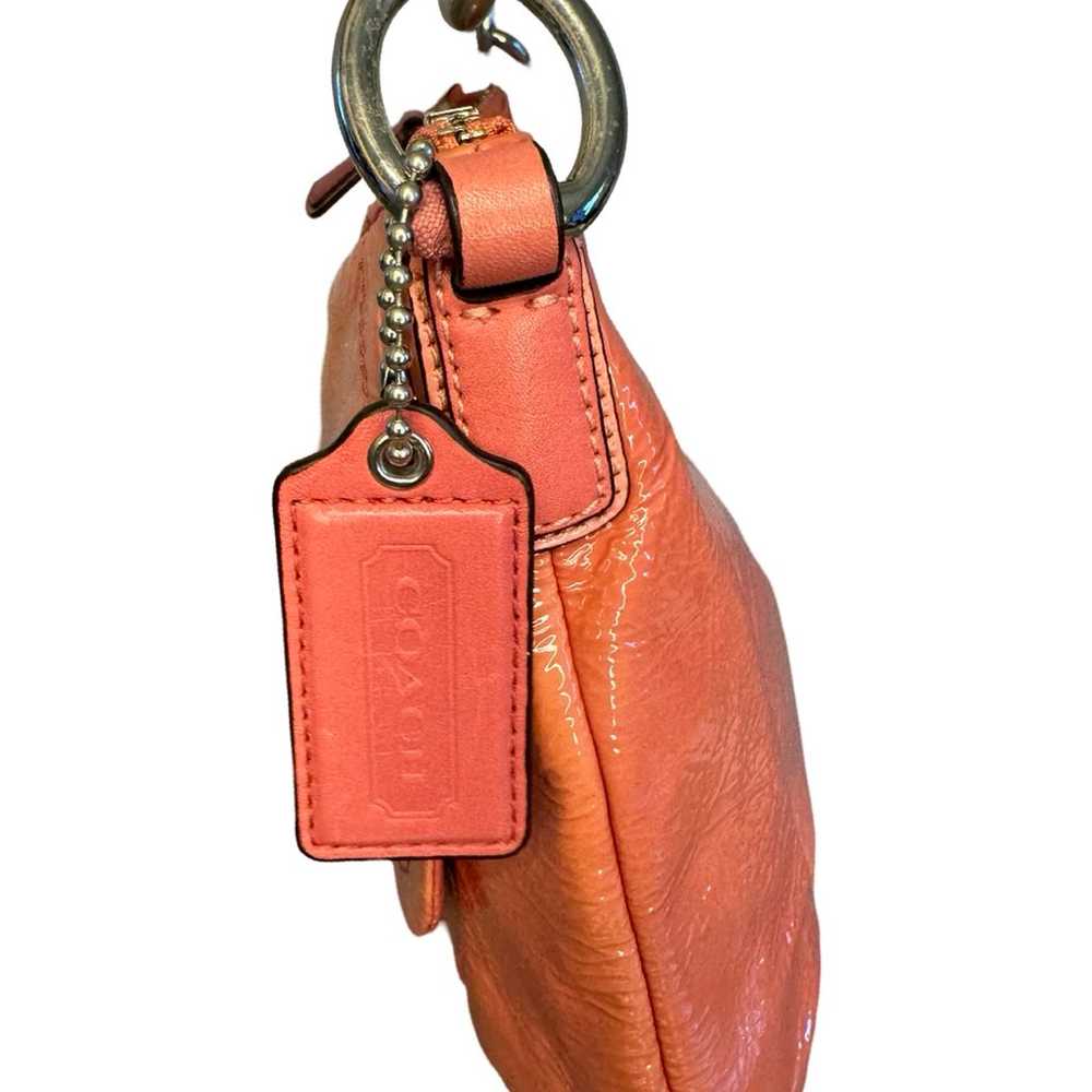 Coach Kristen Patent Leather Peach Pink Shoulder … - image 5