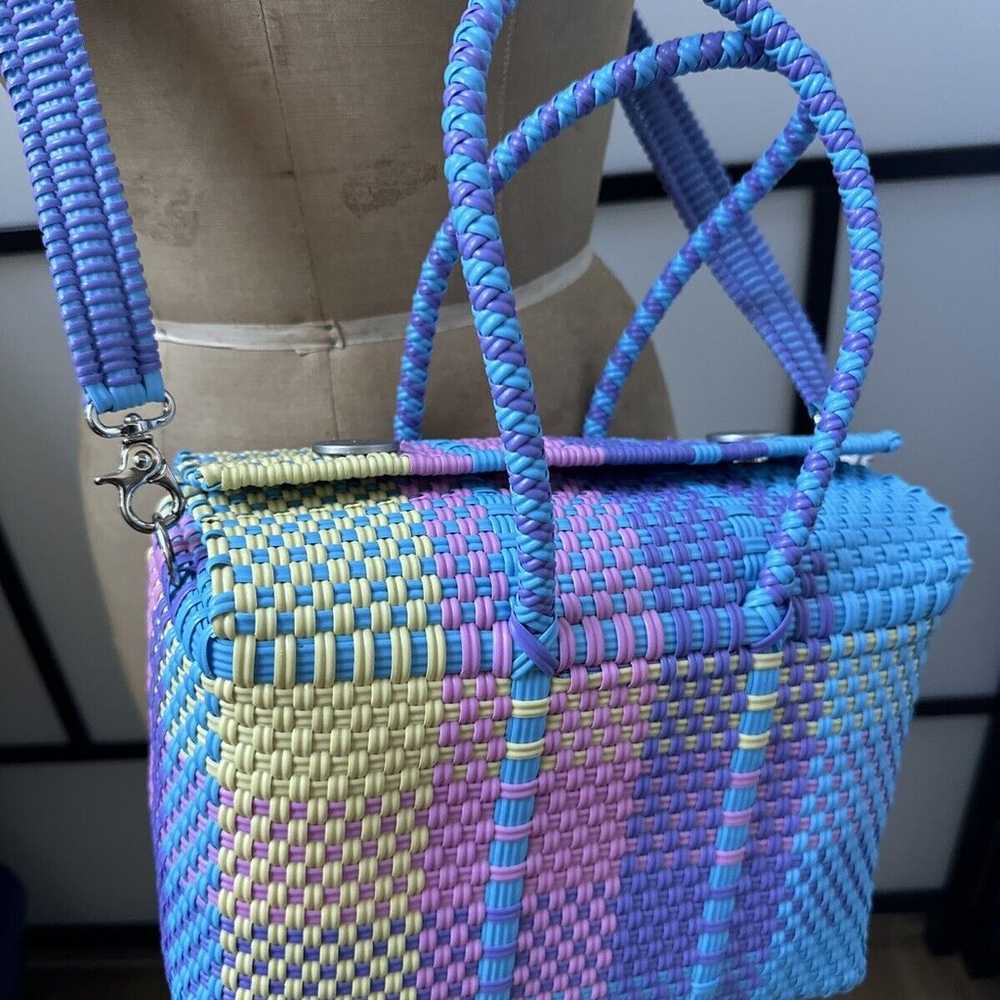 El Cholo's Kid Pastel Handmade Mexican Woven Bag … - image 5