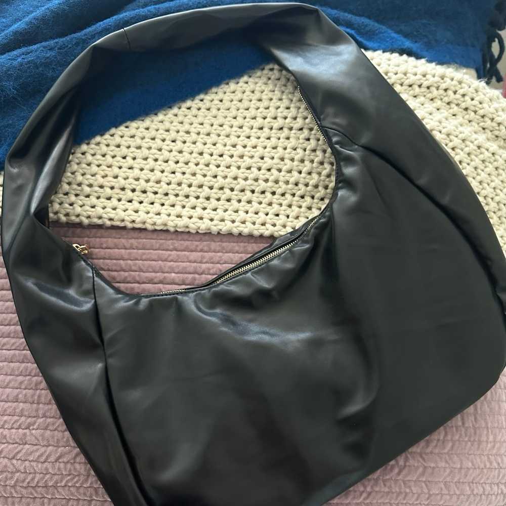 Anthropologie Black Slouchy Shoulder Bag - image 8