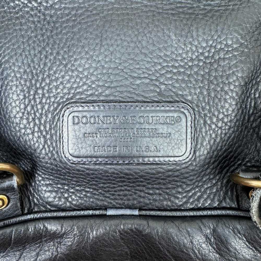 Vintage Dooney and Bourke Black Leather Saddle Ba… - image 4