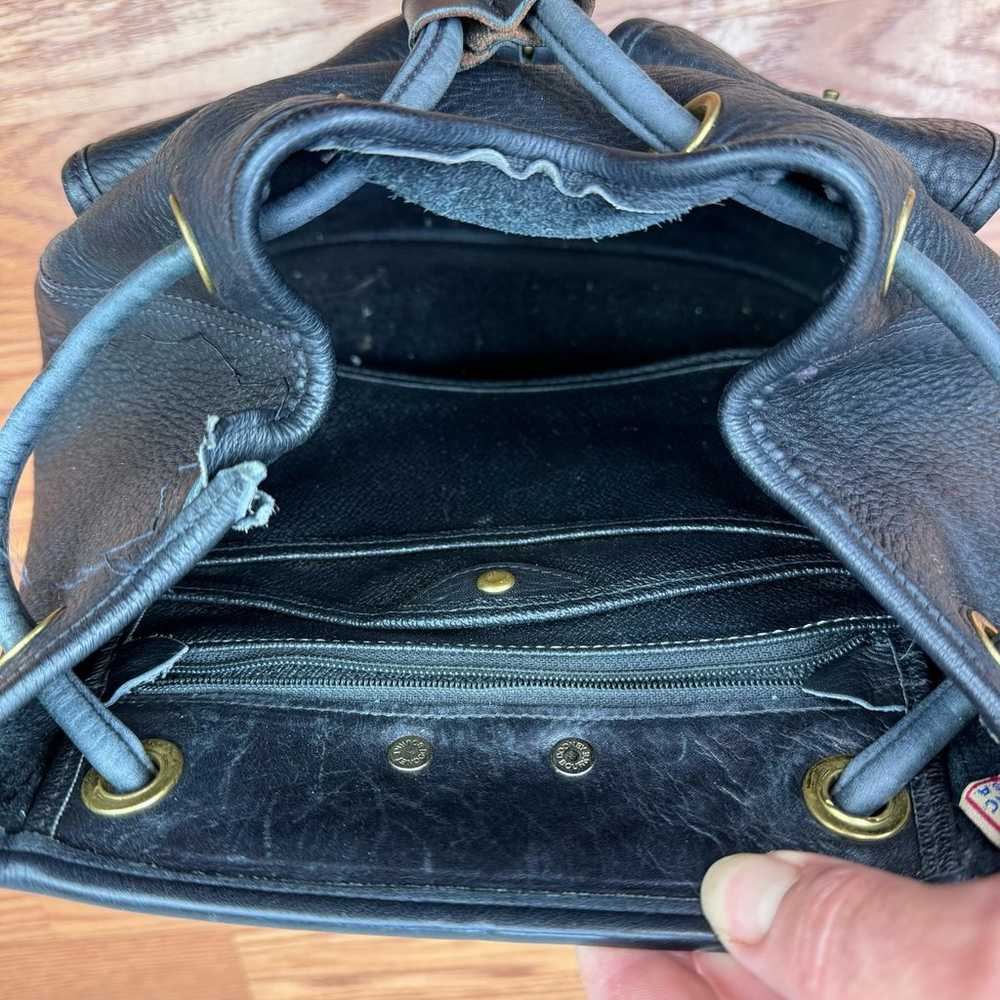 Vintage Dooney and Bourke Black Leather Saddle Ba… - image 7