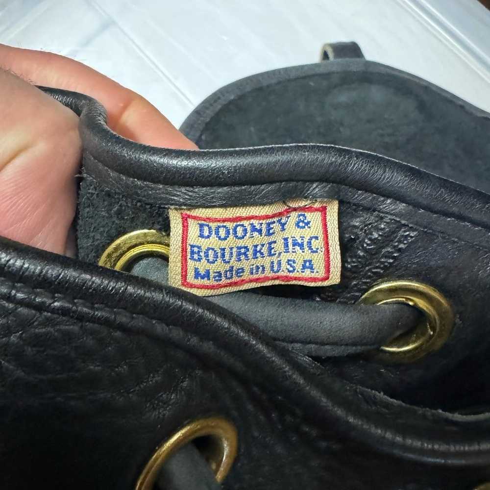 Vintage Dooney and Bourke Black Leather Saddle Ba… - image 8