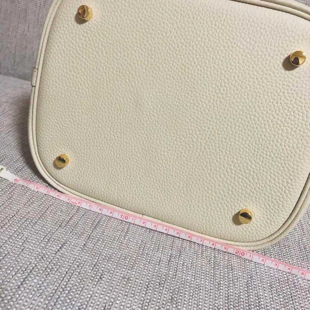 Ivory white cube bag made of genuine leather. Ele… - image 8