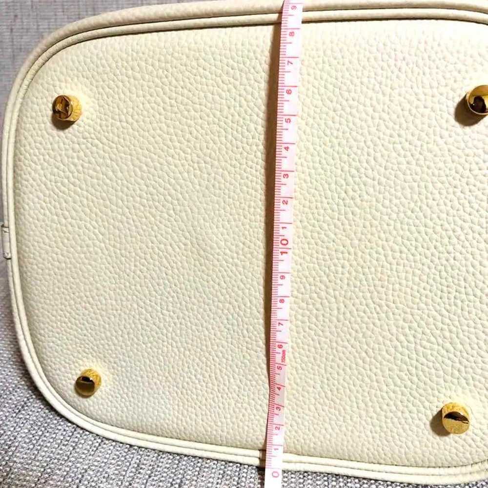 Ivory white cube bag made of genuine leather. Ele… - image 9