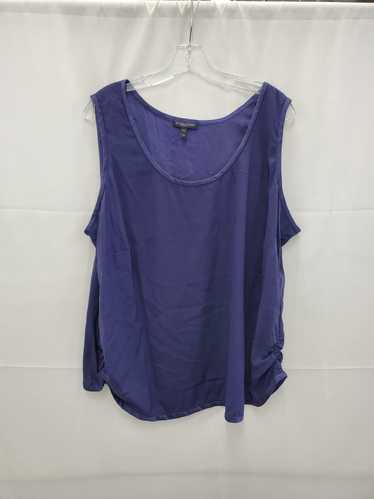 Eileen Fisher WM's Scoop Neck Blue Silk Blend Tank