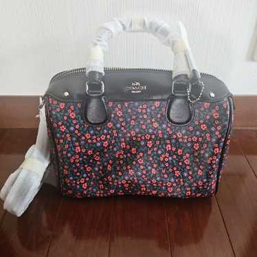 【Excellent Condition】COACH Flower-Pattern Boston … - image 1