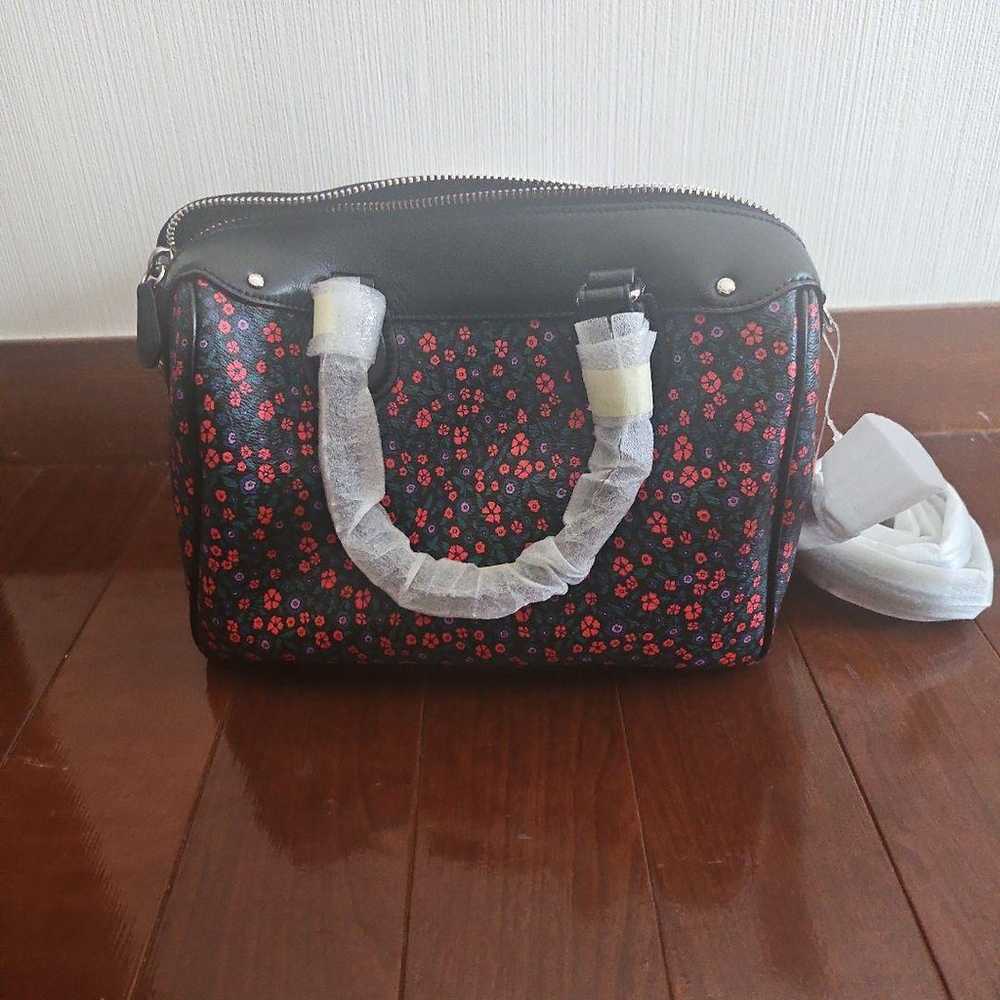 【Excellent Condition】COACH Flower-Pattern Boston … - image 3