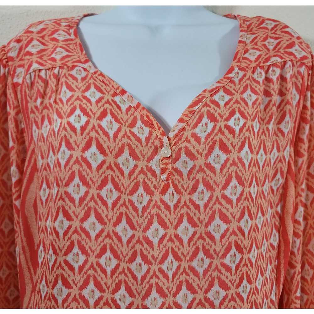 Other Dressbarn Orange White V Neck Top 2X Plus L… - image 6