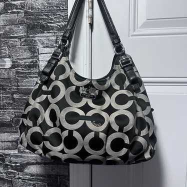 COACH Mia Maggie hotsell Op Art black & gray shoulder bag 15757 w/ Certificate of Authen