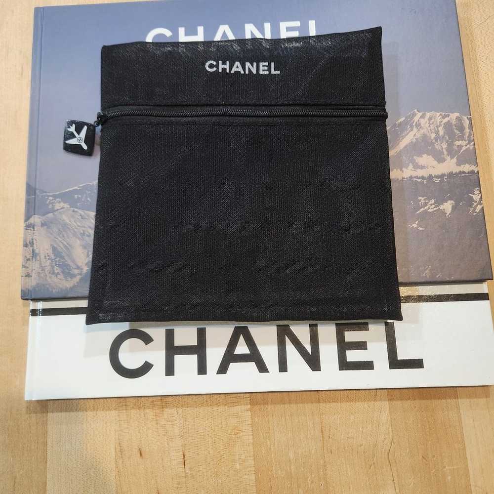 Chanel Mesh Travel Zip Pouch Bag and CHANEL Ready… - image 1