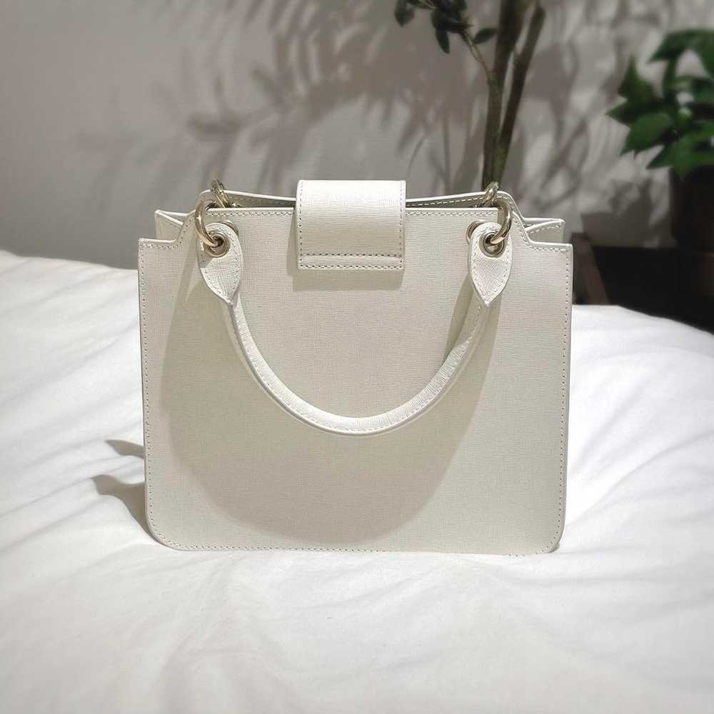 FURLA BELLA Satchel 2way Leather Bag White - image 2