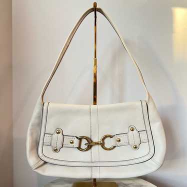 Vintage Coach Ergo 11263 Cream Leather Hobo Shoul… - image 1